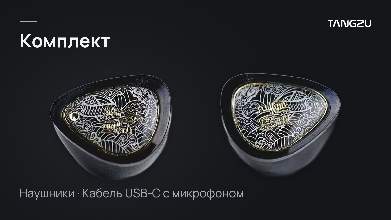 TANGZU Wan'er 2 S.G USB-C Black, Комплект: Наушники, Кабель USB-C с микрофоном